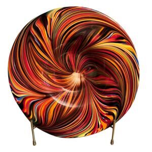 Missoni Hand Blown Swirl Glass Decorative Bowl Platter